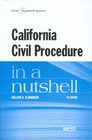 Slomanson's California Civil Procedure in a Nutshell