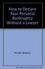 How to Declare Your Personal Bankruptcy Without a Lawyer 2003