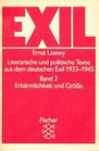 Exil Literarische Und Politische Texte Aus Dem Deutschen Exil 19331945 Band 2 Erbrmlichkeit Und Gre