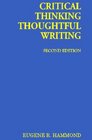 Critical Thinking Thoughtful Writing
