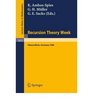 Recursion Theory Week Proceedings of a Conference Held in Oberwolfach Frg March 1925 1989