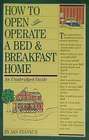How to Open and Operate a Bed  Breakfast Home