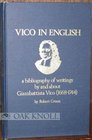 Vico in English A Bibliography of Writings by and About Giambattista Vico