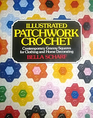 Illustrated patchwork crochet Contemporary granny squares for clothing and home decorating