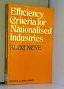 Efficiency Criteria for the Nationalized Industries