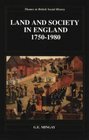 Land and Society in England 17501980