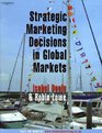 Strategic Marketing Decisions In Global Markets