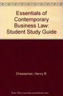 Essentials of Contemporary Business Law Student Study Guide