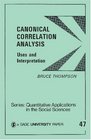Canonical Correlation Analysis  Uses and Interpretation