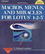 Macros Menus and Miracles for Lotus 123