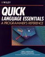 Quick Language Essentials A Programmer's Reference for Microsoft's Quick Languages