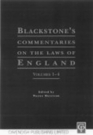 Blackstone's Commentaries on The Laws of England Volumes IIV