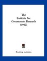 The Institute For Government Research