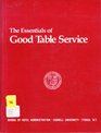 Essentials of Good Table Service