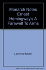 Monarch Notes Ernest Hemingway's A Farewell To Arms