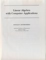 Linear Algebra with Computer Applications