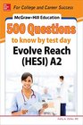 McGrawHill Education 500 Evolve Reach  A2 Questions to Know by Test Day