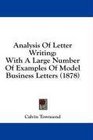 Analysis Of Letter Writing With A Large Number Of Examples Of Model Business Letters