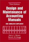 Design and Maintenance of Accounting Manuals 2001 Cumulative Supplement