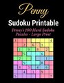 Sudoku Printable Penny's 100 Hard Sudoku Puzzles  Large Print