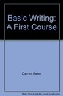 Basic Writing A First Course