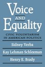 Voice and Equality Civic Voluntarism in American Politics