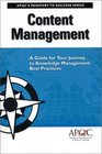 Content Management A Guide for Your Journey to Knowledge Management Best Practices