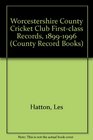 Worcestershire County Cricket Club Firstclass Records 18991996