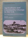 Agriculture and Community Change in the US The Congressional Research Reports