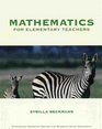 Mathematics for Elementary Teachers 2007