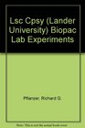 Biopac Lab Experiments