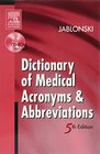 Dictionary of Medical Acronyms  Abbreviations Textbook CDROM and PDA Package