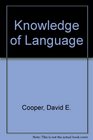 KNOWLEDGE OF LANGUAGE