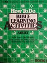 How to Do Bible Learning Activities
