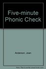 Fiveminute Phonic Check