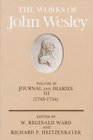 The Works of John Wesley Journal and Diaries Iii