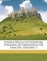Storia Della Letteratura Italiana Di Francesco De Sanctis Volume 1