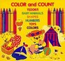 Color and Count Carry Case A Set of 6 Early Learning Books and 12 Color Crayons