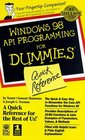 Windows 98 API Programming for Dummies Quick Reference