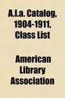 Ala Catalog 19041911 Class List