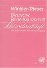 Deutsche Einheitskurzschrift Ausfhrlicher Lehrgang Schnschreibheft