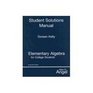 Student Solutions Manual for Elementary Algebra for College Students