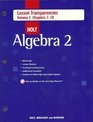Algebra 2 Lesson Transparencies Vol 3 chapters 7  10