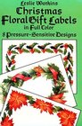 Christmas Floral Gift Labels in Full Color 8 PressureSensitive Designs