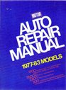Motor Auto Repair Manual 1977  1983 Models