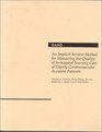 An Implicit Review Method for Measuring the Quality of InHospital Nursing Care of Elderly Cerebrovascular Accident Patients