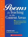 Poems for Teaching in the Content Areas 75 Powerful Poems to Enhance Your History Geography Science and Math Lessons