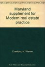 Maryland supplement for Modern real estate practice