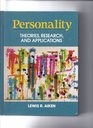 Personality Theories Research and Applications