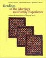Readings in the Marriage and Family Experience Relationships in a Changing Society